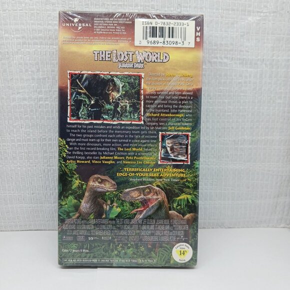 Jurassic Park: The Lost World with 3D Motion cover. VHS 1997 SEALED. UNOPENED - Picture 4 of 7